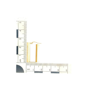 9ct Gold Rectangle Creole Earrings