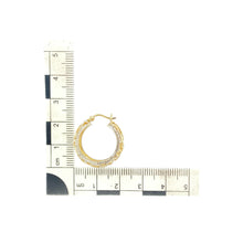 Load image into Gallery viewer, 9ct Gold Wide Open Fancy Patterned Hoop Creole Earrings
