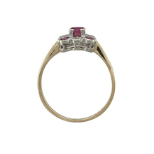 Load image into Gallery viewer, 9ct Gold Diamond &amp; Ruby Set Art Deco Style Ring
