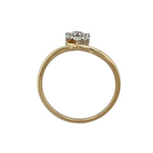 Load image into Gallery viewer, 18ct Gold &amp; Diamond Set Flower Twist Ring
