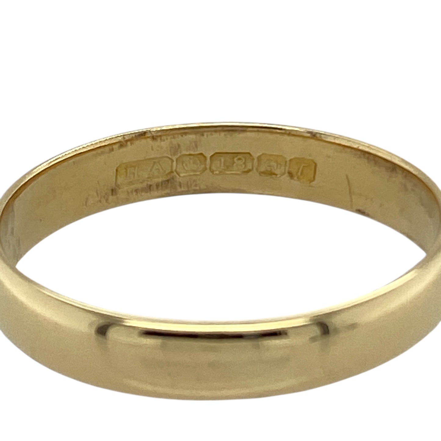 18ct Gold 4mm Wedding Band Ring