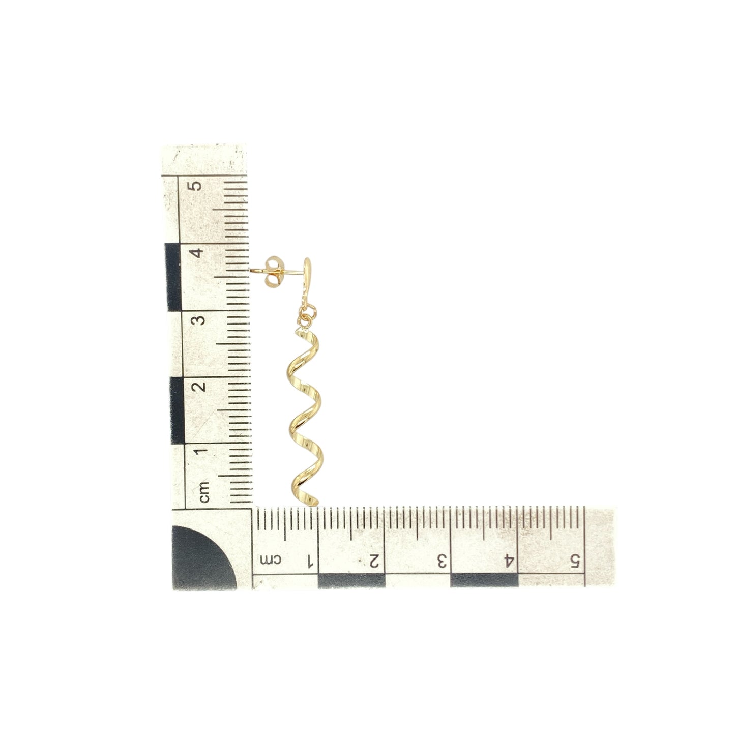 9ct Gold Twisted Drop Stud Earrings