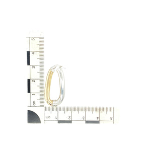 9ct Gold Oval Twist Hoop Creole Earrings