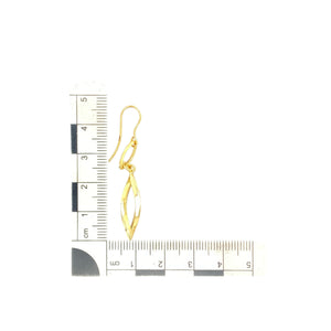 9ct Gold Swirl Drop Earrings