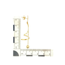 Load image into Gallery viewer, 9ct Gold Ball Drop Link and Swirl Drop Earrings
