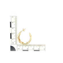 Load image into Gallery viewer, 9ct Gold Large Half Hoop Stud Earrings
