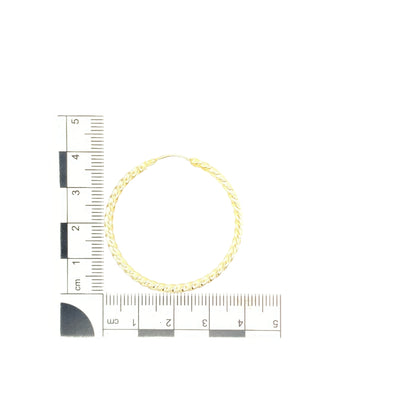 9ct Gold Twisted Large Hoop Earrings