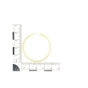 9ct Gold Twisted Large Hoop Earrings