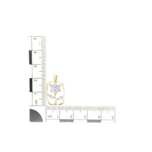 Load image into Gallery viewer, 9ct Gold &amp; Tanzanite Set Open Flower Framed Pendant

