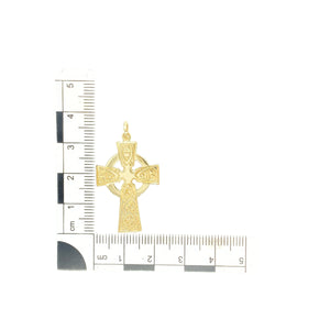 9ct Gold Celtic Patterned Style Cross Pendant