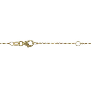9ct Gold Three Oval Links 16" - 18" Necklace