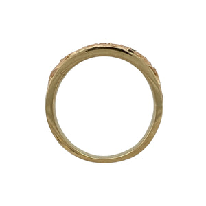 18ct Gold Diamond & Emerald Set Lady Guinevere Band Ring