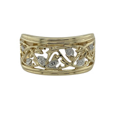 Load image into Gallery viewer, 9ct Gold Open Patterned Wide Band Ring
