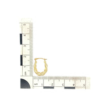 Load image into Gallery viewer, 9ct Gold Twisted Flat Oval Creole Earrings
