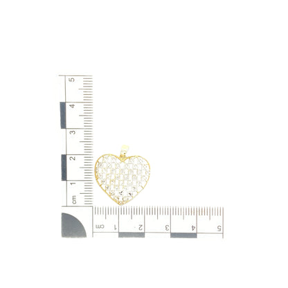 9ct Gold Open Patterned Heart Pendant