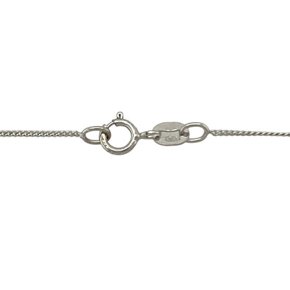 9ct White Gold & Cubic Zirconia Set Heart 16" Necklace