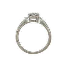 Load image into Gallery viewer, 9ct White Gold &amp; Diamond Illusion Set Cluster Solitaire Ring
