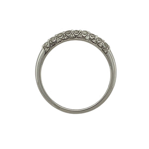 9ct White Gold & Diamond Set Band Ring