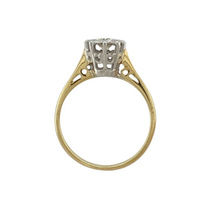 18ct Gold & Diamond Set Solitaire Ring