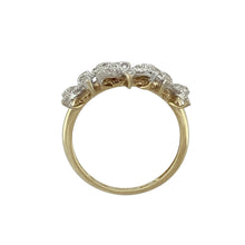 Load image into Gallery viewer, 9ct Gold &amp; Diamond Set Flower Trilogy Ring
