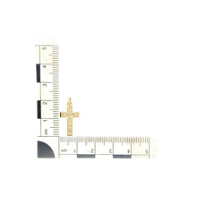 Load image into Gallery viewer, 9ct Gold &amp; Diamond Set Polished Cross Pendant

