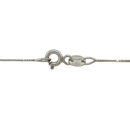 18ct White Gold & Diamond Set Solitaire 18" Necklace