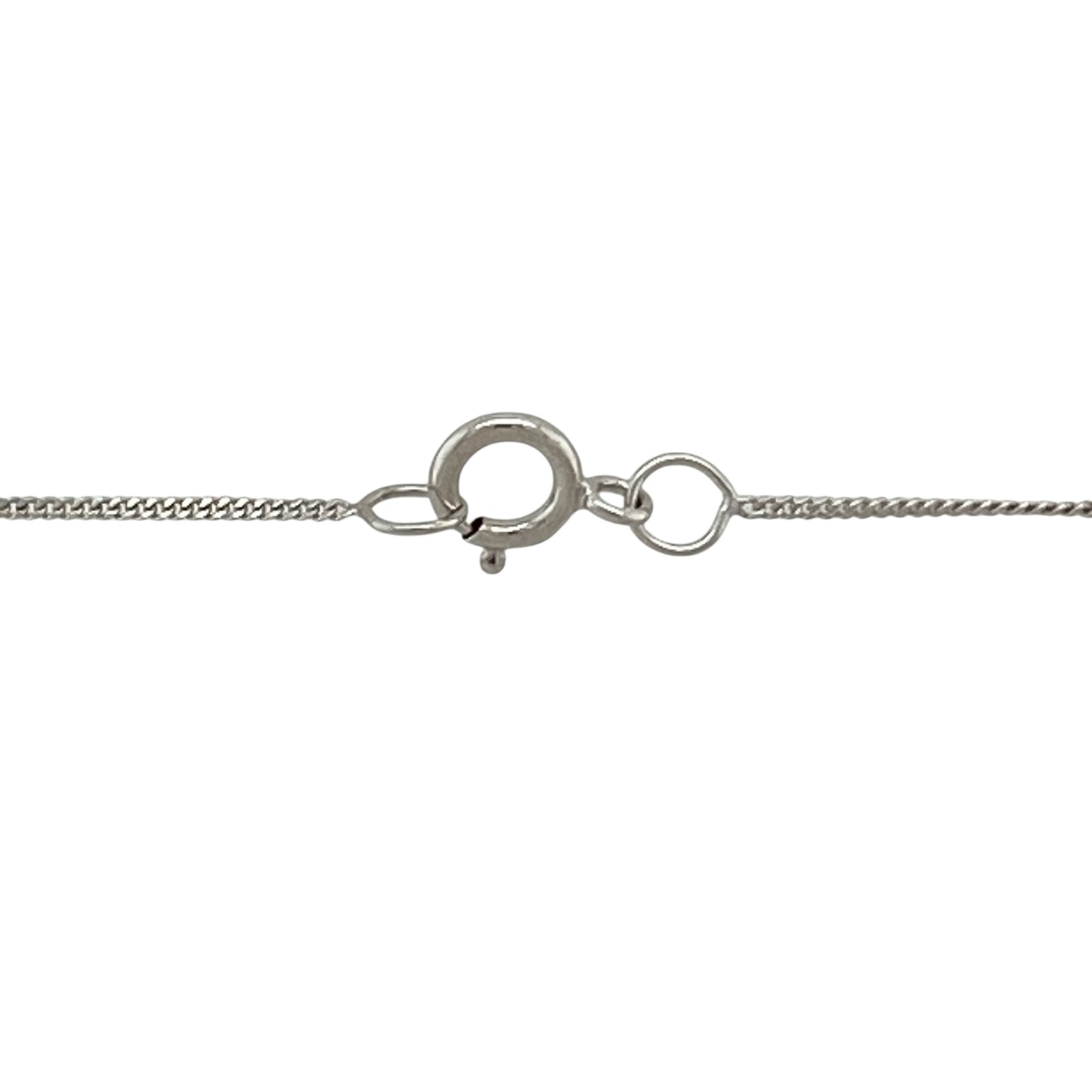 9ct White Gold & Diamond Set Heart Swirl 20" Necklace