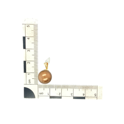 18ct Gold & Chocolate Pearl Set Pendant