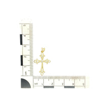 Load image into Gallery viewer, 9ct Gold &amp; Diamond Set Fancy Cross Pendant
