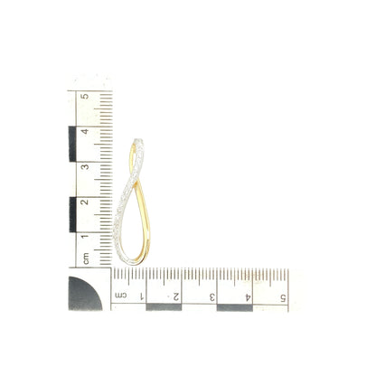 18ct Gold & Diamond Set Swirl Pendant