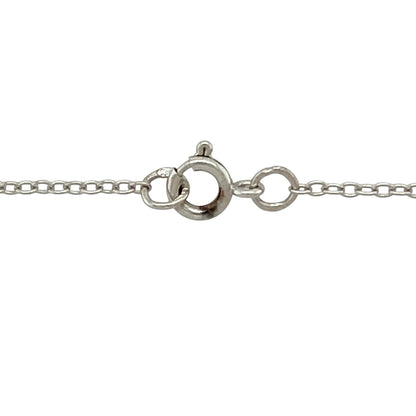 9ct White Gold & Diamond Set Heart 16" Necklace