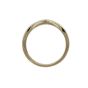 9ct Gold & Diamond Set Wishbone Ring