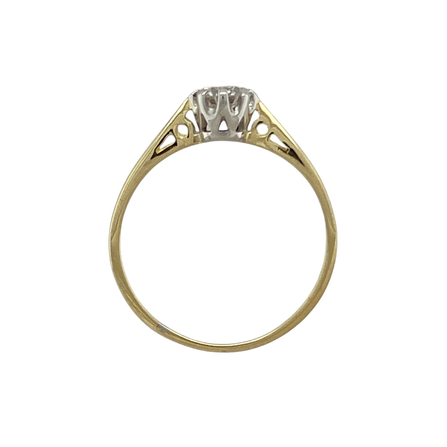 18ct Gold & Diamond Set Solitaire Ring