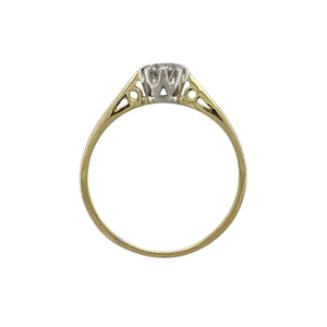 18ct Gold & Diamond Set Solitaire Ring