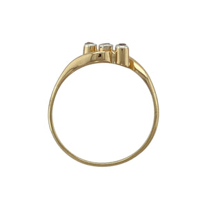 18ct Gold & Diamond Set Trilogy Twist Ring