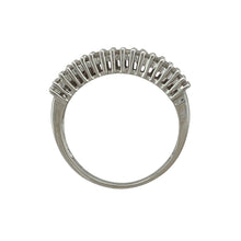 Load image into Gallery viewer, 9ct White Gold &amp; Diamond Set Four Row Band Ring
