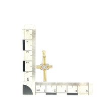 Load image into Gallery viewer, 9ct Gold &amp; Diamond Set Cross Pendant
