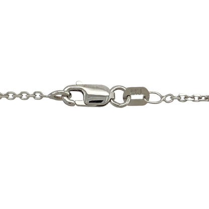 14ct White Gold & Diamond Set Trilogy 18" Necklace