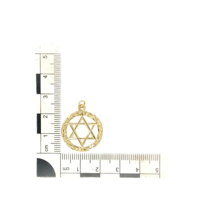 9ct Gold Patterned Star Pendant