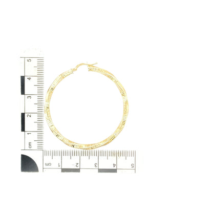 9ct Gold Twisted Hoop Creole Earrings