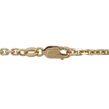 Load image into Gallery viewer, Add subtle shine to your collection with this pre-owned 9ct yellow gold faceted belcher chain, a classic design with elegant detail.

Design: The chain measures 24&quot; in length and features 2mm wide faceted belcher links, reflecting the light for a refined finish.
Material: Made in 9-carat yellow gold, the polished surface enhances the warm golden tone and the sparkle of the faceted links.
