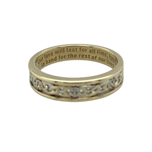 9ct Gold & Diamond Set Band Ring
