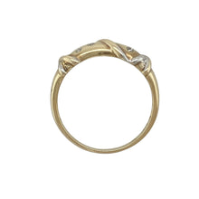 Load image into Gallery viewer, 9ct Gold &amp; Diamond Set Crossover Detail Band Ring
