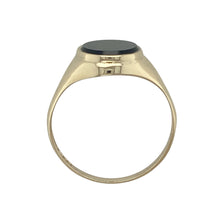 Load image into Gallery viewer, 9ct Gold &amp; Onyx Set Oval Signet Ring
