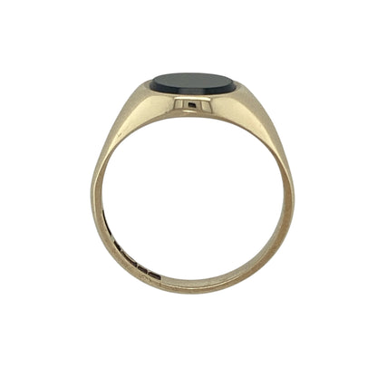 9ct Gold & Onyx Set Oval Signet Ring