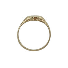 Load image into Gallery viewer, 9ct Gold &amp; Cubic Zirconia Set Heart Signet Ring

