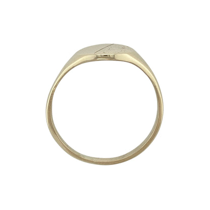 9ct Gold Oval Patterned Signet Ring