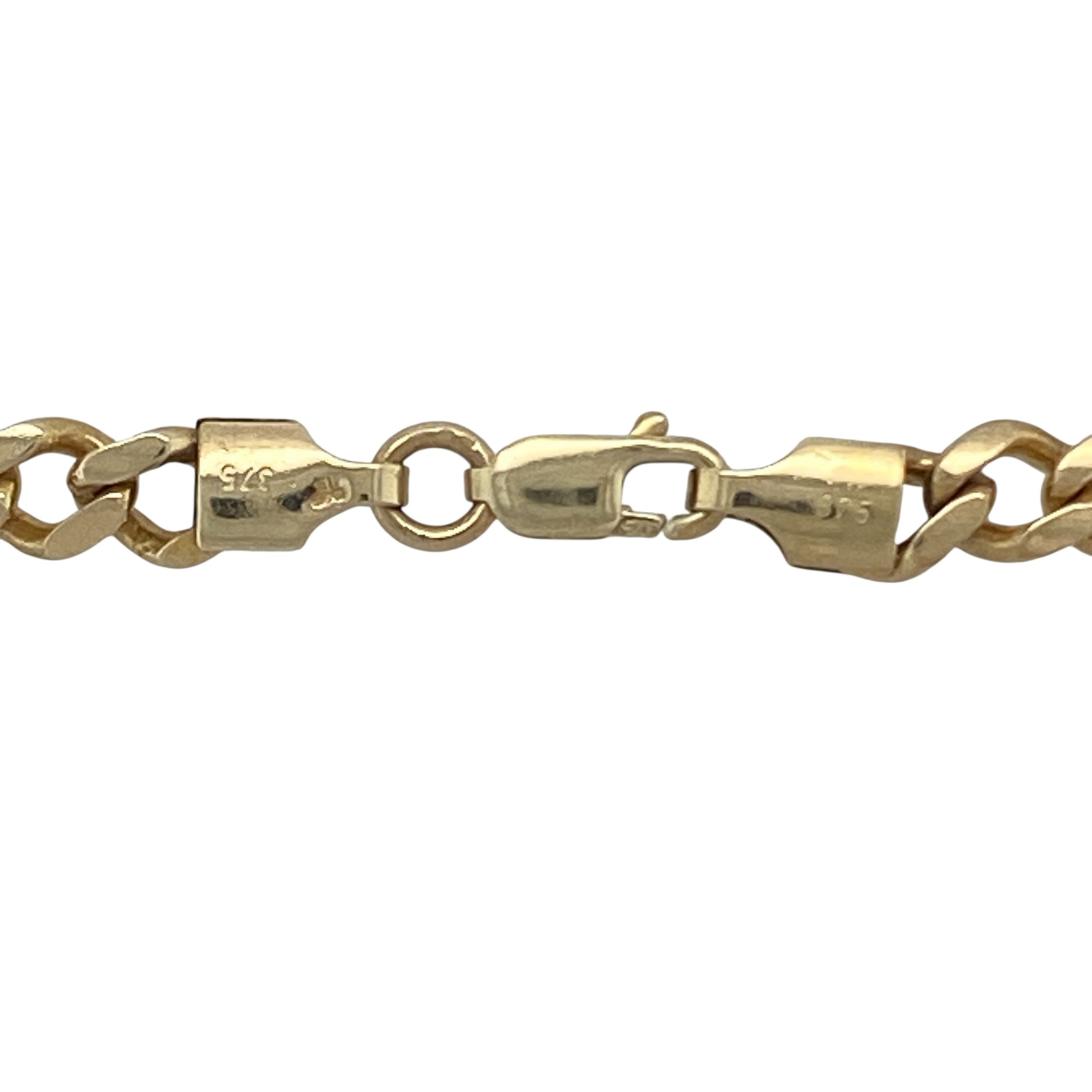 Bring bold style and classic strength to your collection with this pre-owned 9ct yellow gold curb chain, a substantial design perfect for making a statement or wearing as a lasting everyday piece.

Design: The chain measures 20" in length with 5mm wide curb links, creating a bold and eye-catching profile.
Material: Made from 9-carat yellow gold, the polished finish highlights the strong links and gives the chain a rich, timeless appeal.