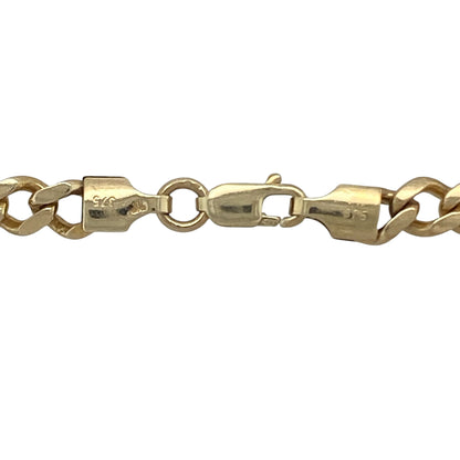 Bring bold style and classic strength to your collection with this pre-owned 9ct yellow gold curb chain, a substantial design perfect for making a statement or wearing as a lasting everyday piece.

Design: The chain measures 20" in length with 5mm wide curb links, creating a bold and eye-catching profile.
Material: Made from 9-carat yellow gold, the polished finish highlights the strong links and gives the chain a rich, timeless appeal.