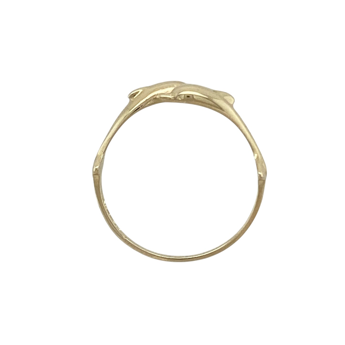 9ct Gold Double Dolphin Wrap Around Ring